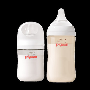 Pigeon贝亲婴儿宽口径玻璃奶瓶160mL+ppsu奶瓶240mL组套新生0-6M