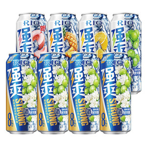 大罐装新品RIO锐澳预调鸡尾酒8度强爽500ml*8罐0糖梅子酒青梅酒