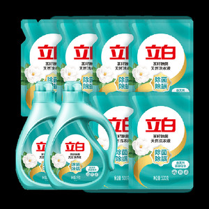 【下拉享优惠】立白洗衣液茶籽除菌液5kg套组除螨洁净抑菌低泡