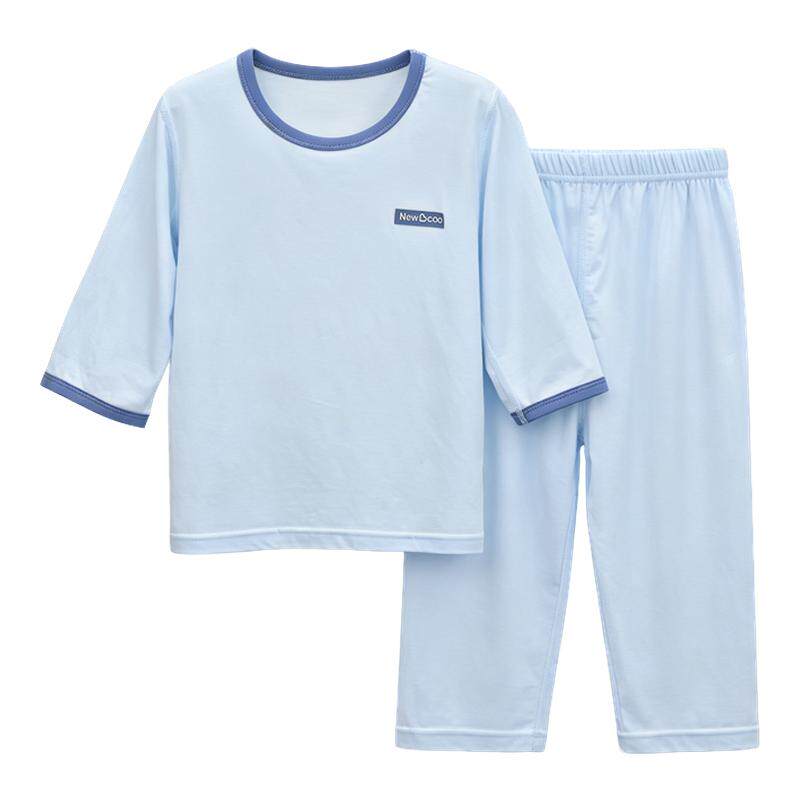 红豆儿童睡衣男童女童家居服夏季新款莱赛尔七分袖家居服睡衣套装 35.8元