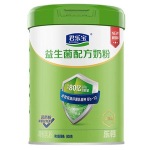君乐宝奶粉成人益生菌高钙高铁多维0蔗糖中老年全家奶粉800g*1罐