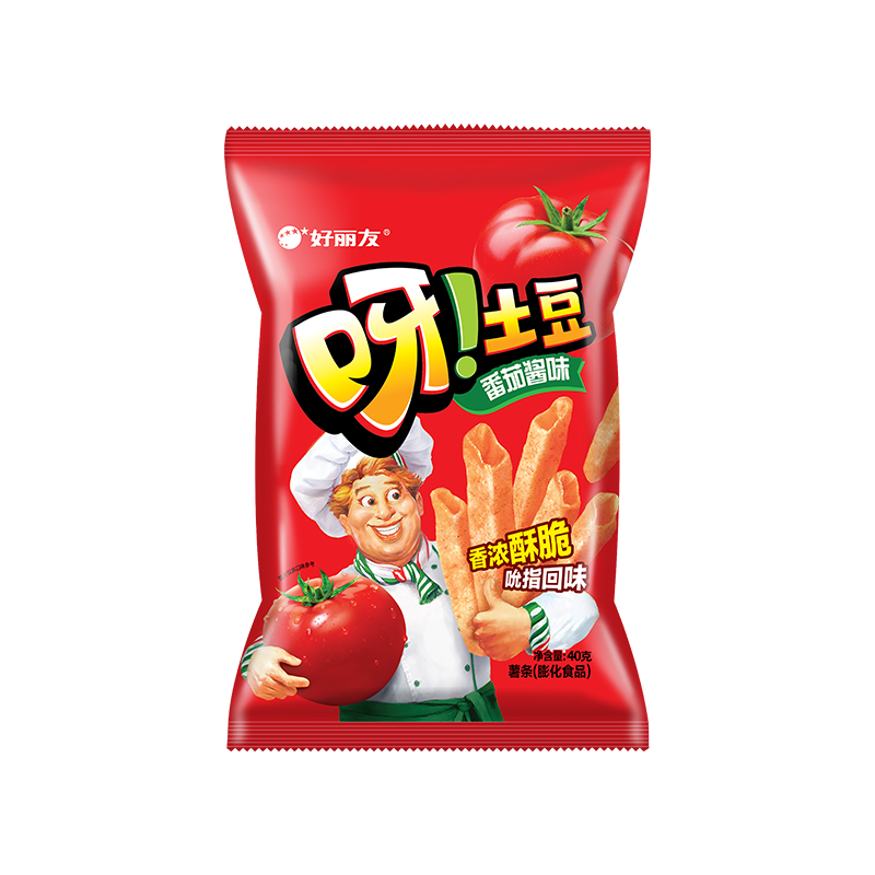 好丽友呀土豆蜂蜜黄油泡菜番茄蒜香黄油味休闲零食品薯片薯条官方 21元