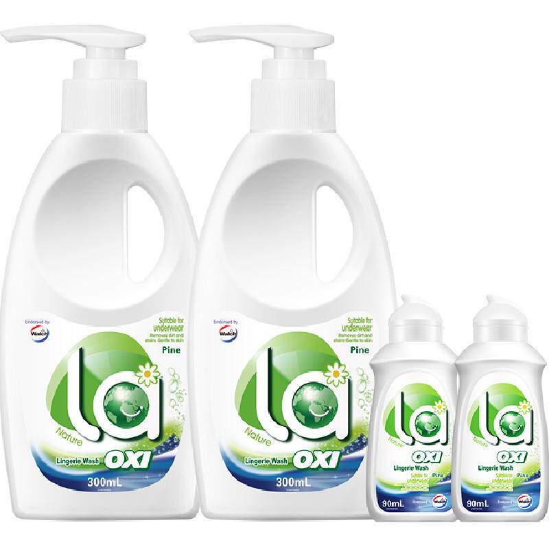 威露士la有氧洗内衣洗衣液300ml*2瓶+90ml*2瓶内衣净抑菌去血渍 36.9元