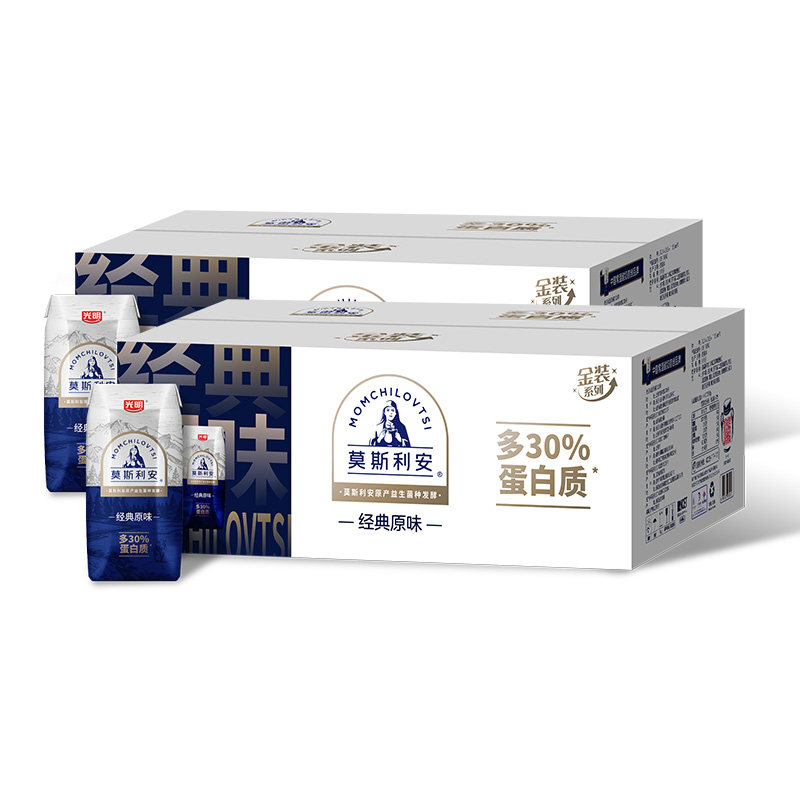 光明莫斯利安原味酸奶-金装200g*24盒*2箱礼盒装学生奶 137.8元