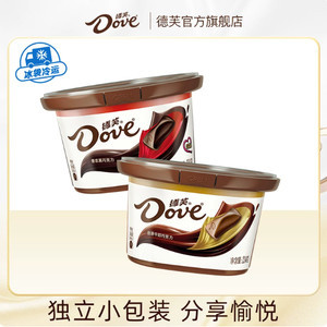 德芙旗舰店巧克力234g碗装丝滑牛奶黑巧什锦盒装脆香米儿童零食