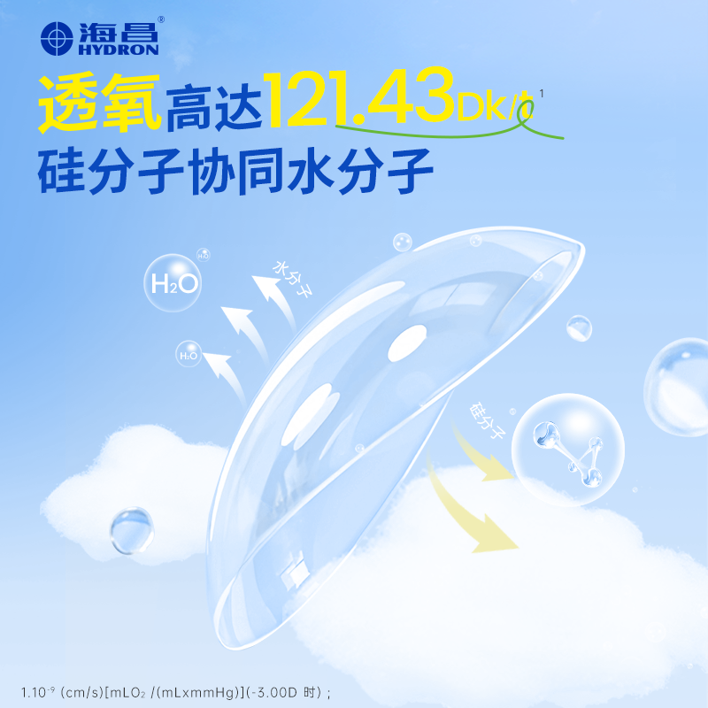 【专享】臻选海昌跃氧硅水凝胶日抛30片隐形近视眼镜高透氧透明片 69元