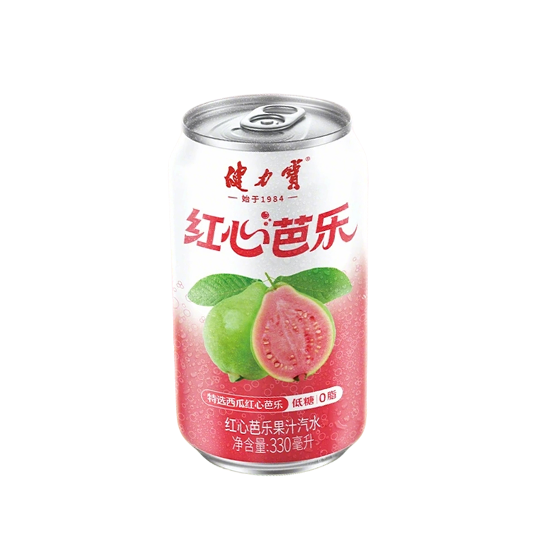 健力宝番石榴红心芭乐汽水330ml*24罐果味饮料低糖0脂 49.9元