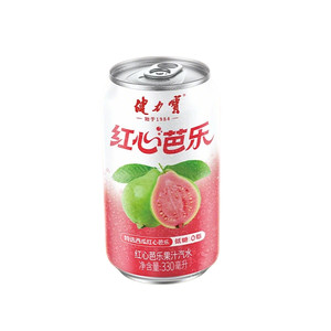 健力宝番石榴红心芭乐汽水330ml*24罐果味饮料低糖0脂