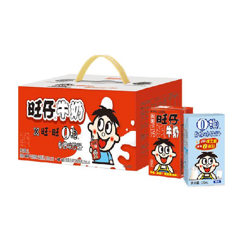 旺旺风味奶旺仔牛奶12盒+O泡4盒125ml*16盒学生儿童早餐奶 18.76元