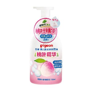 Pigeon贝亲儿童洗发水沐浴露桃叶精华宝宝婴儿洗护二合一500ml