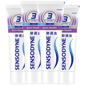 舒适达牙龈护理抗敏感牙膏100g*4支家庭套装清新口气护龈防蛀清洁