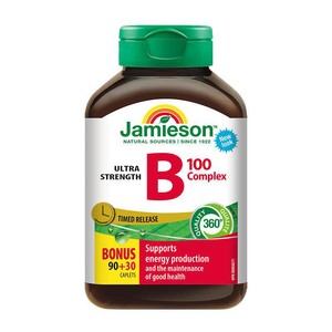 【自营】Jamieson健美生进口复合维生素B族缓释片120片肌醇补充VB