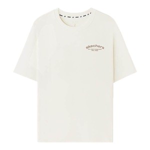 斯凯奇纯棉t恤短袖2026夏季新品男女款LOGO印花圆领打底宽松上衣