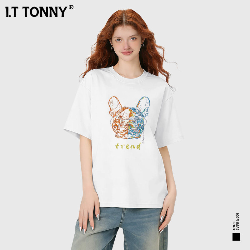潮牌I.T TONNY官方小众潮牌美式复古高街短袖夏季情侣男女同款GGX 69.6元