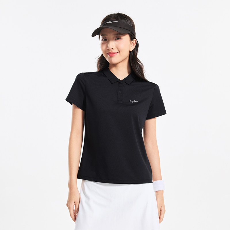鸿星尔克速干polo衫女夏季新款女士翻领短袖t恤运动上衣妈妈女装 59元