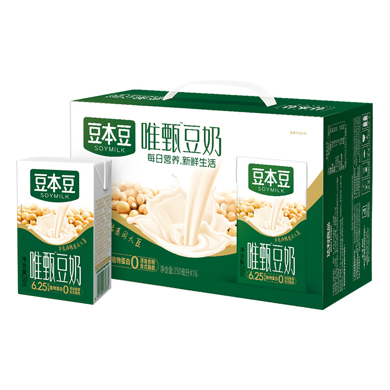 豆本豆唯甄红枣豆奶250ml*24盒整箱装早餐奶健康正品原味植物农场 25.7元