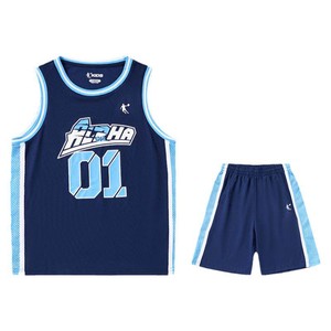 乔丹童装儿童篮球服套装2026夏季新款男童速干运动衣服背心短裤薄