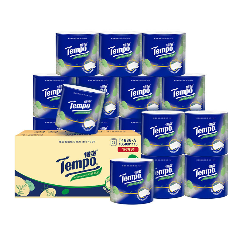 【新品上市】Tempo/得宝卷纸杉青果木香家用卫生纸厕纸