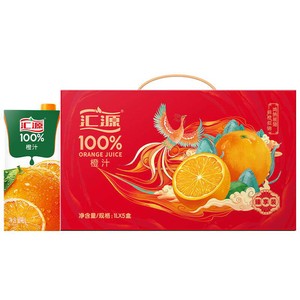 汇源100%橙汁纯果汁浓缩饮料 过节礼盒大容量果蔬汁整箱饮品送礼