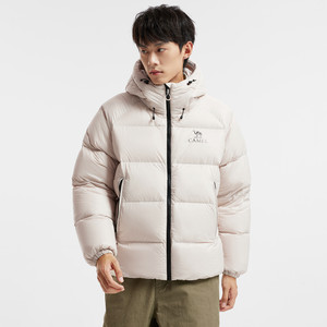 骆驼黑钻5PRO男装羽绒服新款拒水羽绒服加厚保暖面包服连帽外套冬