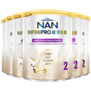 [618狂欢购]雀巢能恩全护2段800g*6罐7HMO适度水解奶粉NestleNAN