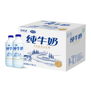 新希望夏进纯牛奶1kg*6瓶囤货装塞上牧场宁夏好奶源