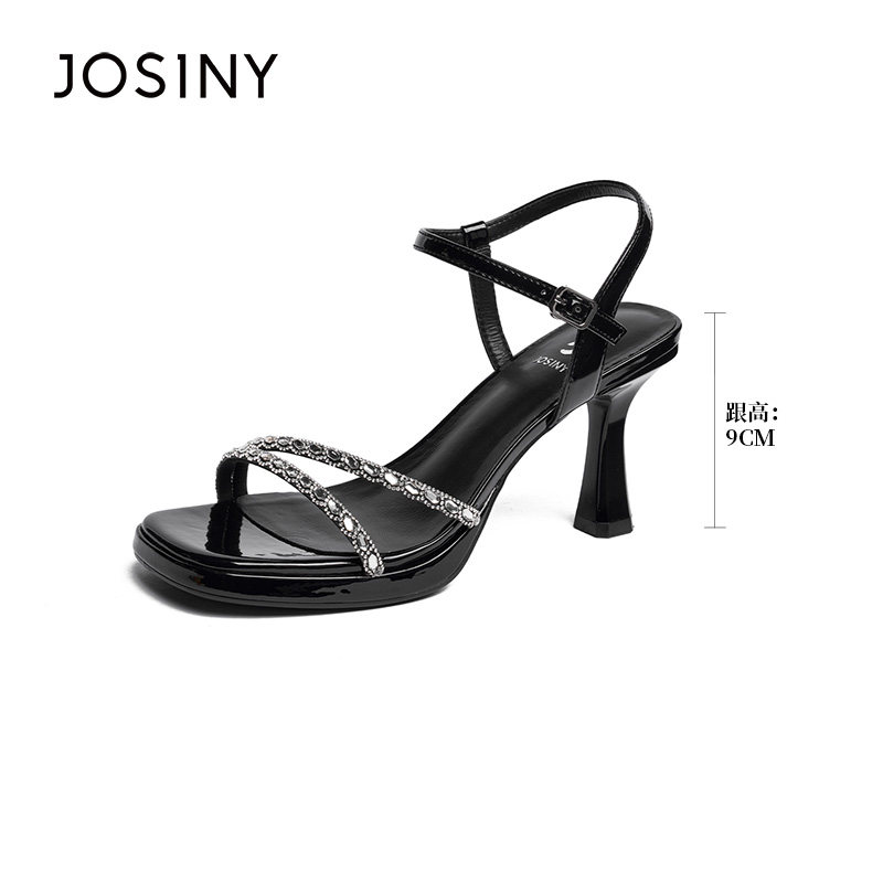 JOSINY卓诗尼女鞋夏季漏趾凉鞋新款破价特卖多款式品牌时尚设计感 89元