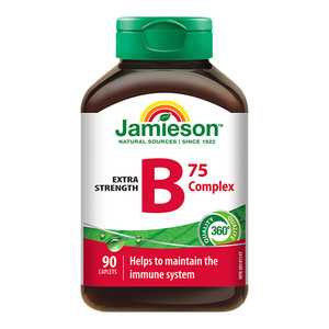 【自营】jamieson健美生B族维生素B天然肌醇B5复合B成人90粒熬夜