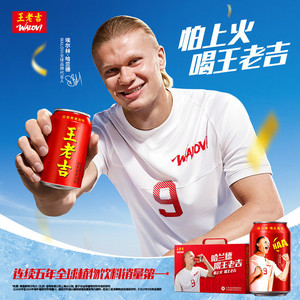 【哈兰德联名】世界杯王老吉凉茶植物饮料310ml*12罐整箱礼盒