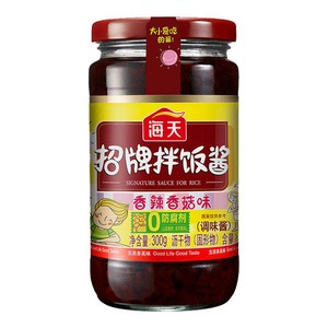 海天招牌拌饭酱300g香辣酱下饭神器拌面酱佐餐辣椒酱香菇味调味品