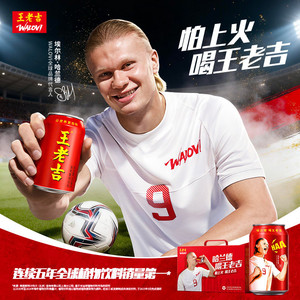 【哈兰德联名】世界杯王老吉凉茶植物饮料310ml*12罐整箱礼盒