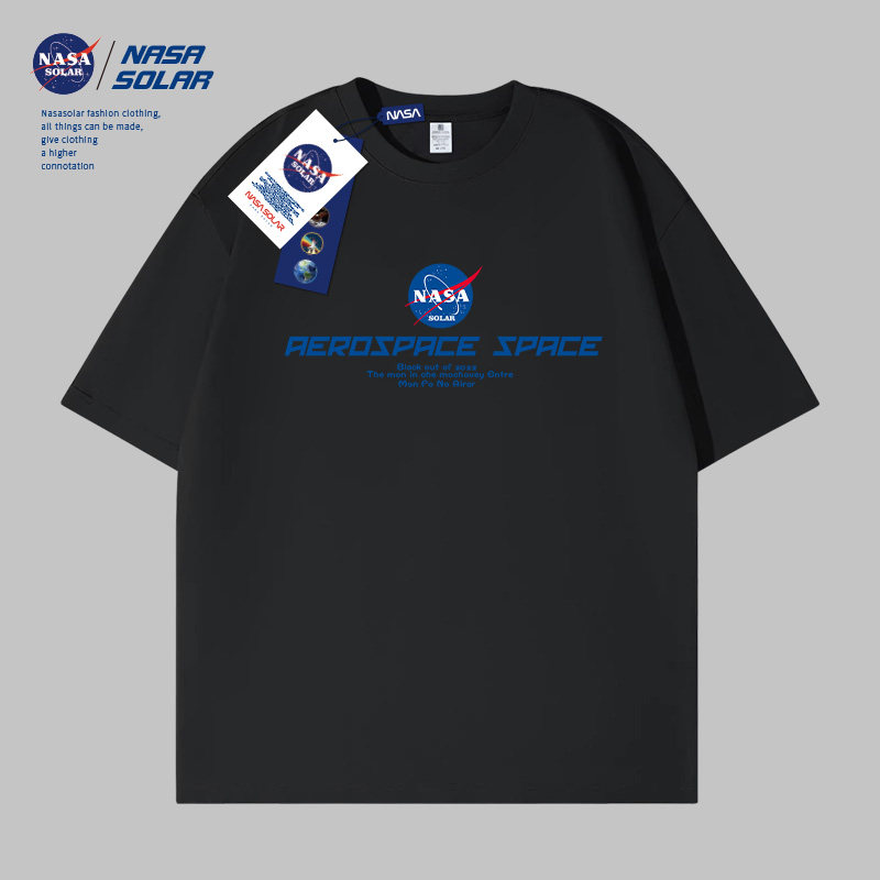 NASA美式高街极简印花半袖2026夏季宽松男女同款潮流T恤HB 59.6元