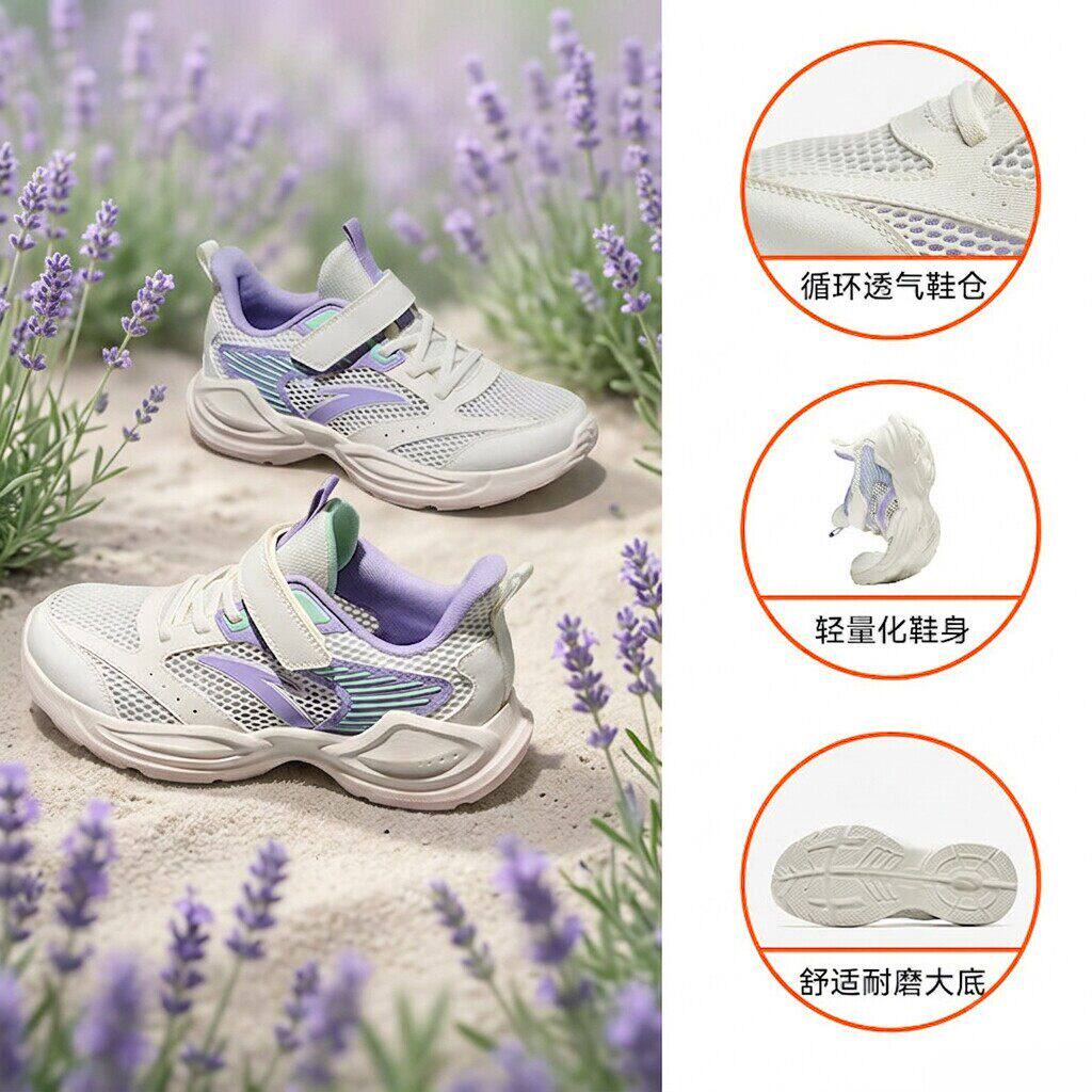 安踏儿童女童轻量跑鞋2026夏季新款校园跑步训练运动鞋休闲鞋 139元