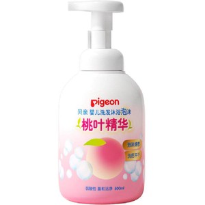Pigeon贝亲儿童桃叶洗发水沐浴露婴儿洗发沐浴二合一桃子水