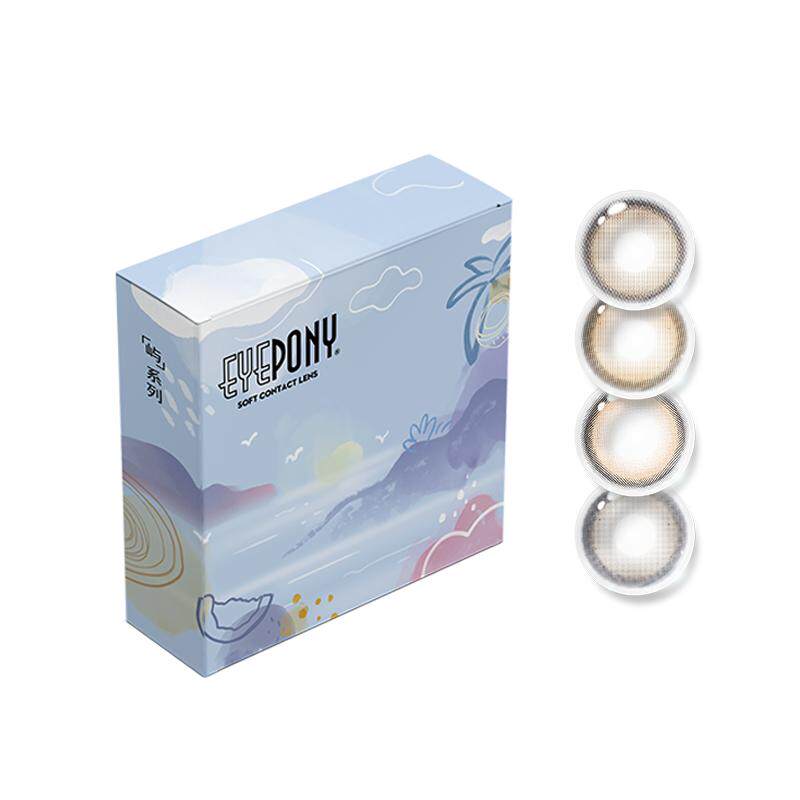 EYEPONY屿系列海绵宝宝半年抛美瞳2片装大小直径水雾丁香隐形眼镜 19元