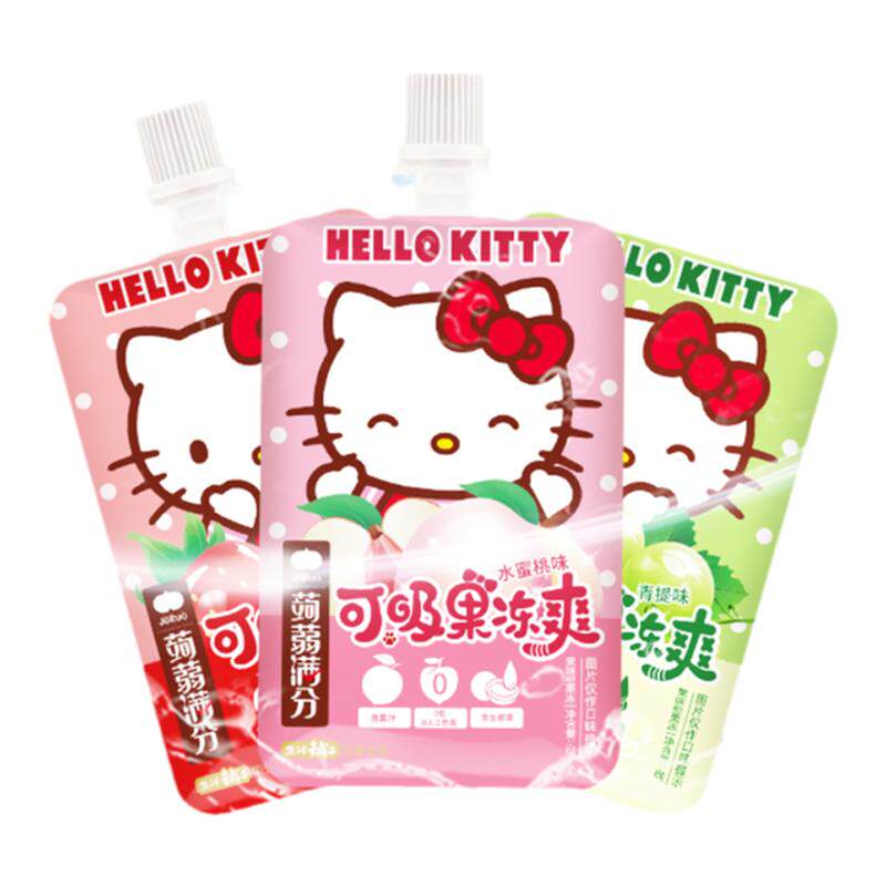 盐津铺子HelloKitty联名可吸果冻爽果冻儿童零食送女朋友礼物解馋 18.9元