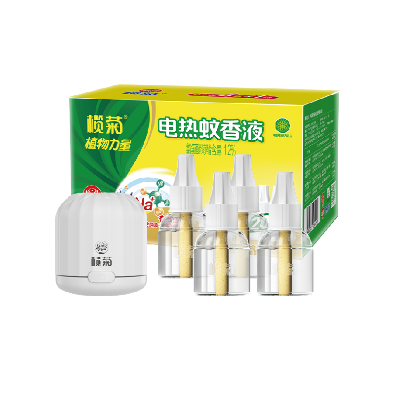 榄菊无香无味电热蚊香液预防白纹伊蚊家用温和驱蚊液组合装无香型 23.9元