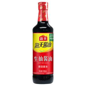 海天500ml生抽酱油瓶装家用炒菜凉拌点蘸火锅腌制拌馅厨房调味料