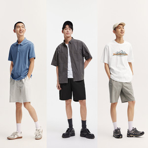 超值购01-森马短裤男夏薄款宽松运动裤男沙滩裤休闲直筒五分裤-TK