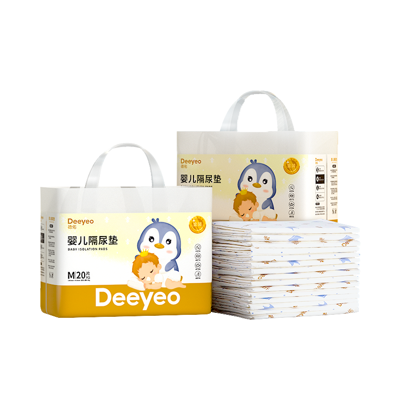 德佑一次性婴儿隔尿垫M码不可洗防水透气护理垫宝宝用品护理垫 6.5元