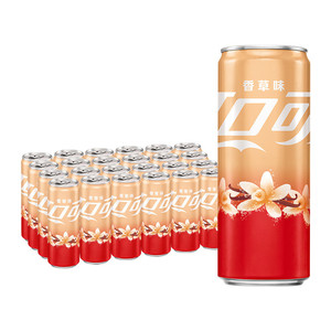 可口可乐碳酸饮料香草味摩登罐330ml*24罐整箱汽水