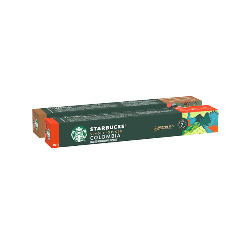 【限时促销】星巴克咖啡胶囊咖啡nespresso进口浓缩烘焙黑咖啡 53.95元