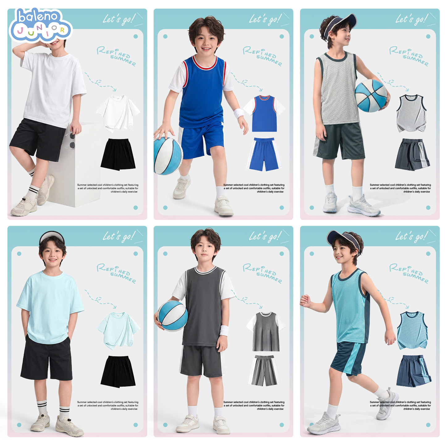 班尼路童装男童夏装套装2026新款大童速干运动背心训练儿童篮球服 59.9元