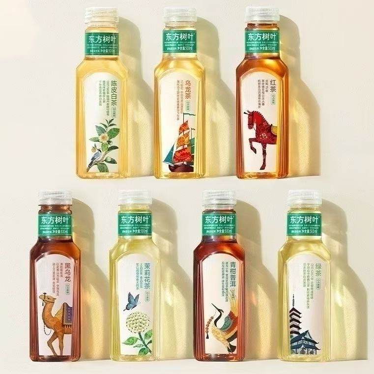 农夫山泉东方树叶500ml/瓶整箱0糖0卡0脂茉莉花茶青柑普洱乌龙茶 63.9元