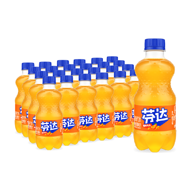 可口可乐 芬达含汽饮料迷你mini整箱橙味汽水碳酸饮料 57.7元