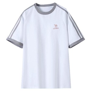 骆驼T恤女柔棉T神100%纯棉夏季圆领复古美式宽松运动休闲上衣短袖