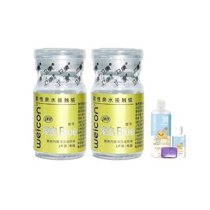 卫康金装魅bluepro高度数近视隐形眼镜年抛1片透明舒适薄官网正品