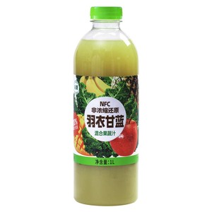 尖派羽衣甘蓝混合果蔬汁NFC鲜榨蔬菜汁液体沙拉新鲜大瓶装1L装