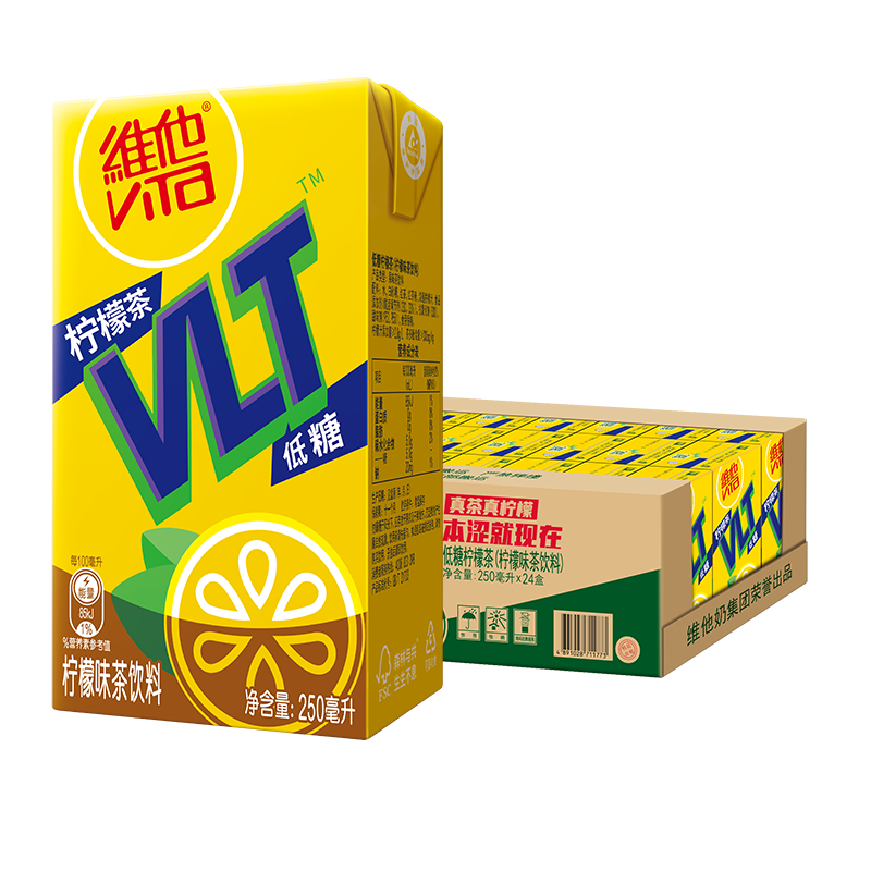 【立即购买】Vita维他低糖柠檬茶柠檬味茶饮料饮品250ml*24盒 52.8元