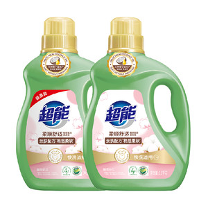 超能植翠柔顺舒适洗衣液2.5kg*2天然椰油亲肤配方棉感柔软依兰香